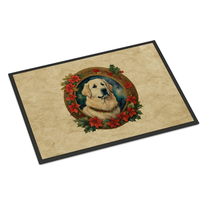 Jenanne Non-Slip Christmas Doormat, 24" W x 36" L