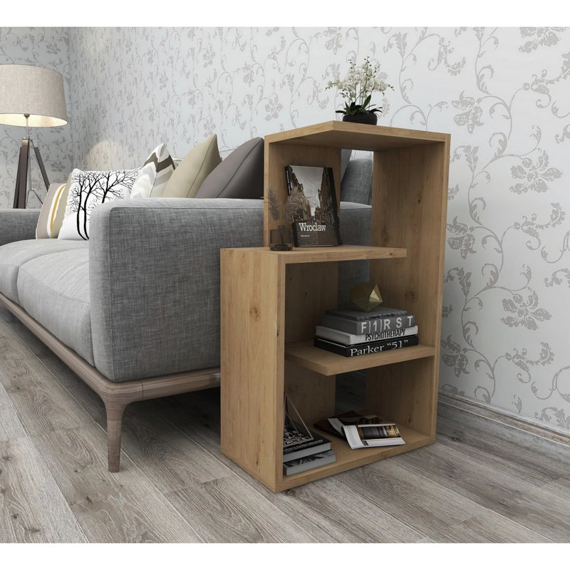 Modern Bookshelf| 100% Melamine Coated Particle Board, Thickness: 0.7 inches | Wall-Mountable Design, Stylish & Functional Storage Solution for Home or Office, Solid Color - Elegant Novelty