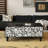 47.24" Black Solid Wood Rectangular Coffee Table