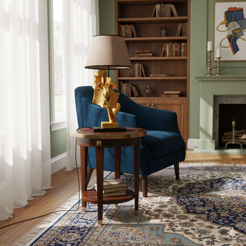 Lampe de table Golden Sculptural, Beige