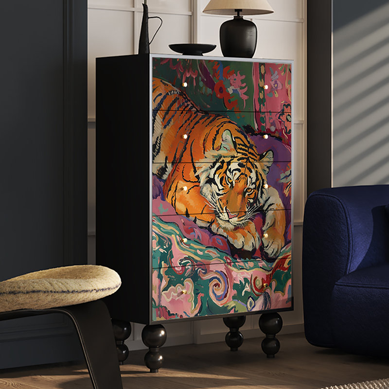 Armoire décorative de style jardin français