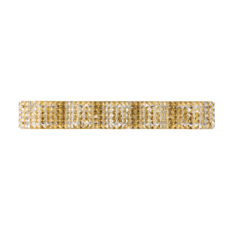 Falk Dimmable Bath Bar, Brass, 5 Lights, 4.7" H x 33.7" W x 33.7" D