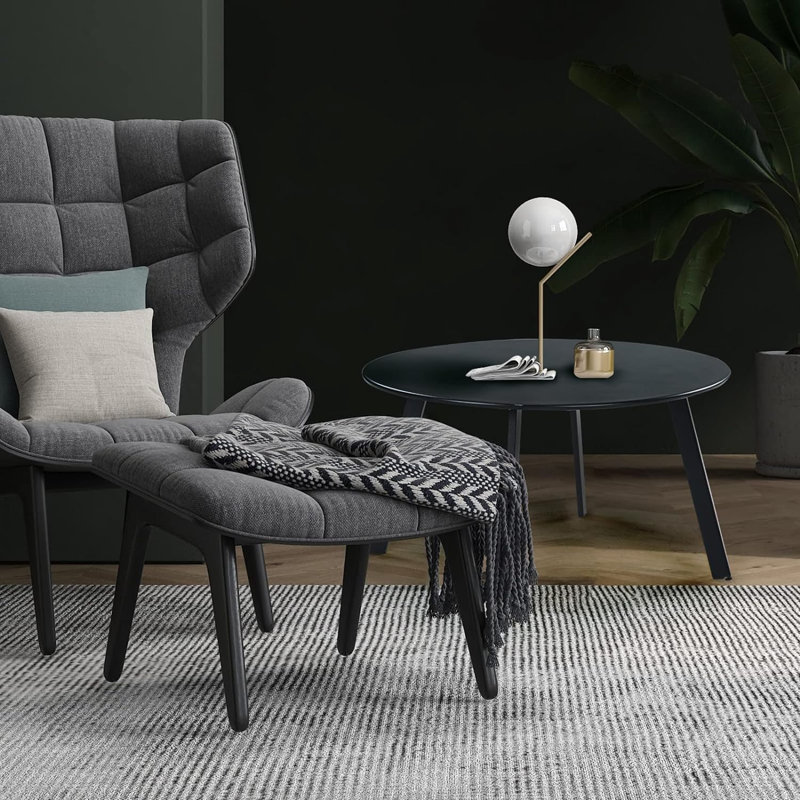 Table basse d'extérieur 27,5 po Aljawhara, Noir