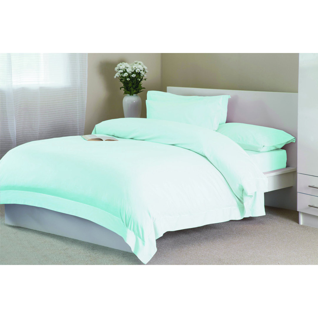 Plain Dye 400 TC Egyptian-Quality Cotton Cotton Solid Colour Duvet Cover