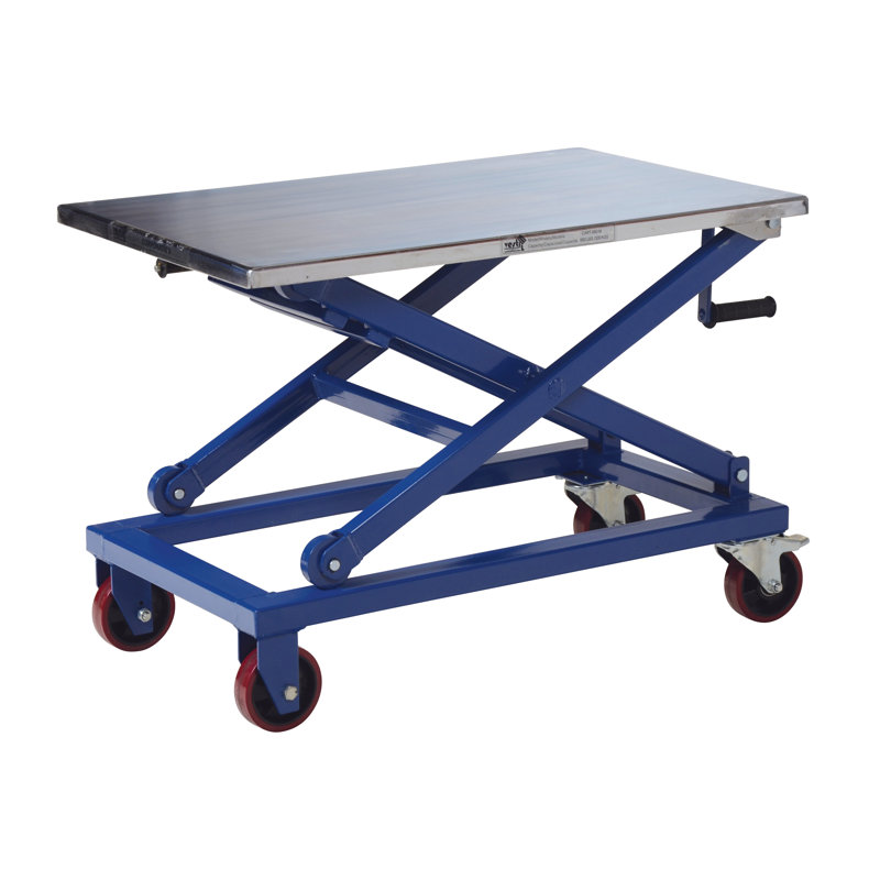 18'' H x 23.62'' W Mechanical Scissor Cart with Wheels