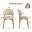 Chaises de salle à manger rembourrées en bois massif de style Mid-Century-1122236767