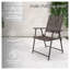 Chaises de patio pliantes 2 pièces brun antique - sans assemblage instantané, avec une capacité de 350 lb de sièges antirouille pour jardin de balcon