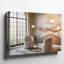 Canvas A Serene Contemporary Living Space Featuring Two Elegant White Armchairs Wall Art With Curved Backs Set Against A Soft Muted Canvas Wall Art-1094428438