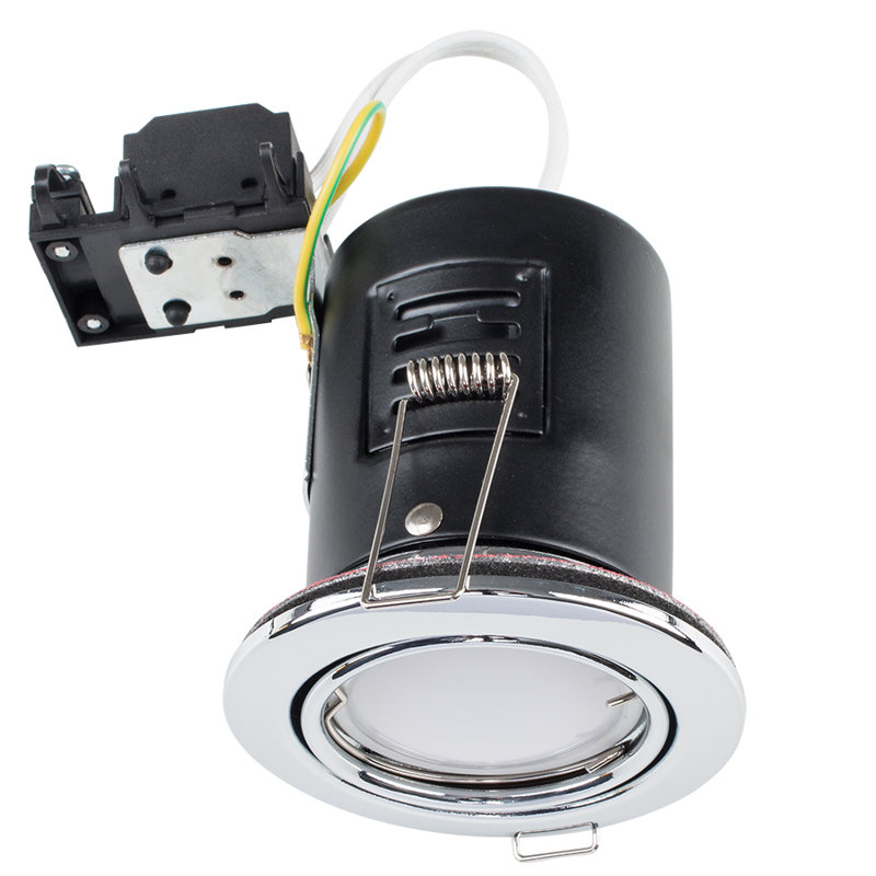 Ambrose Fire Rated Cool Tiltable Retrofit Downlight, 6500K, Chrome