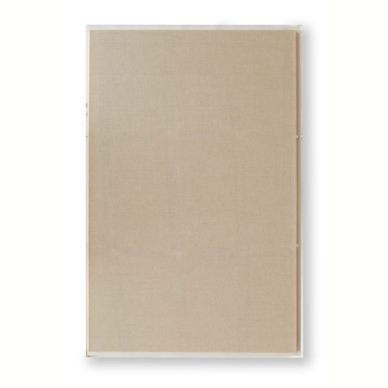 Modern Acrylic Shadowbox with Linen Canvas 2" Depth | UV Grade, 24" W x 36" H
