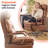 Faux Leather Office Chair with Retractable Footrest-1613609950