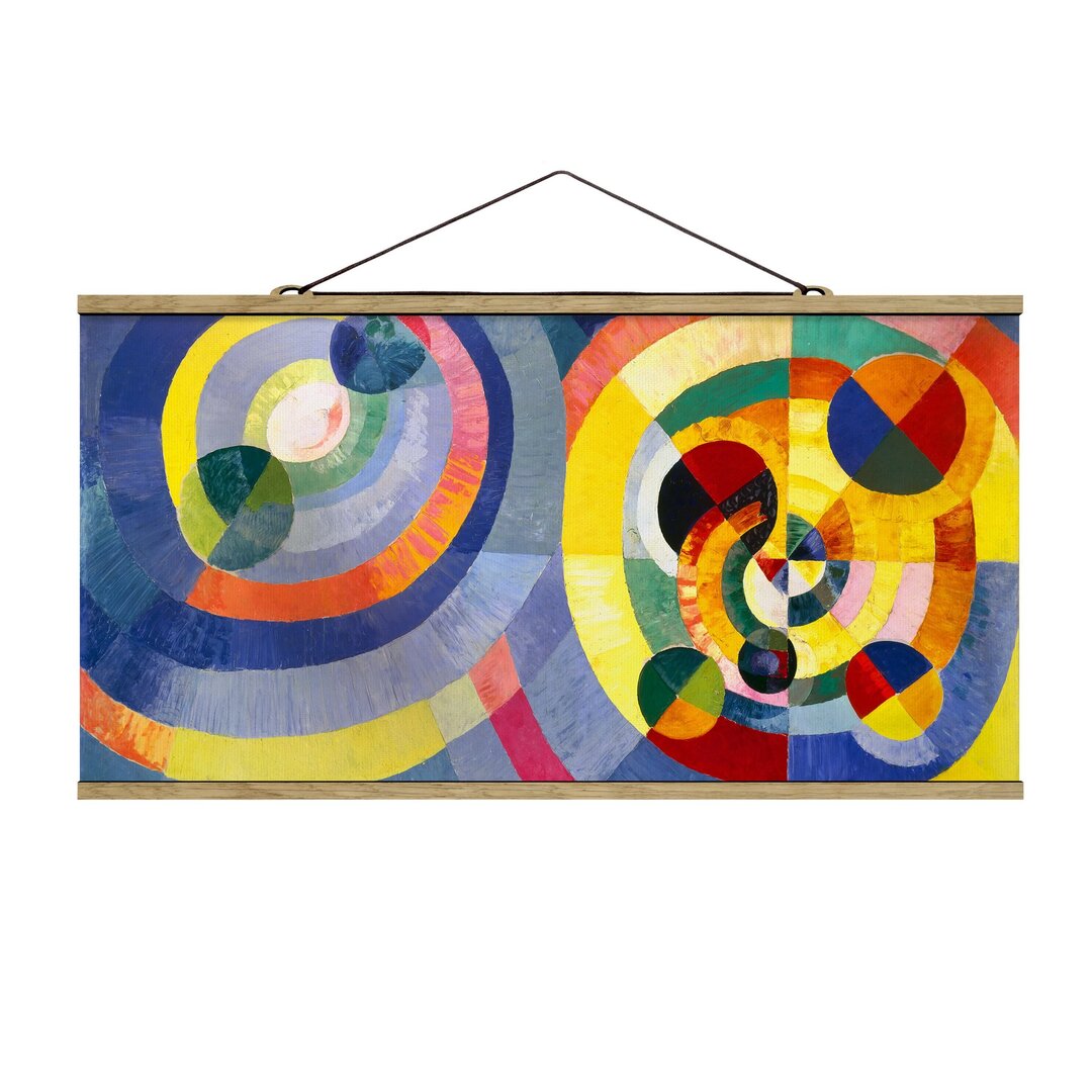 Stoffbild Mit Posterleisten - Robert Delaunay - Forme Circulaire - Querformat 1:2