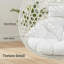 Fauteuil rond en rotin avec support - Blanc