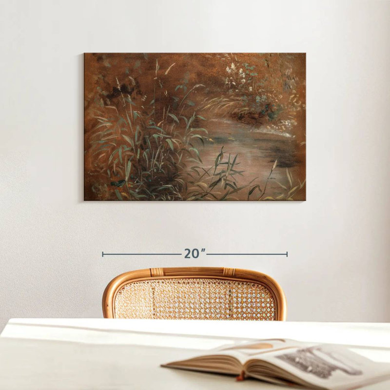 Rushes By A Pool, 16" H x 24" W