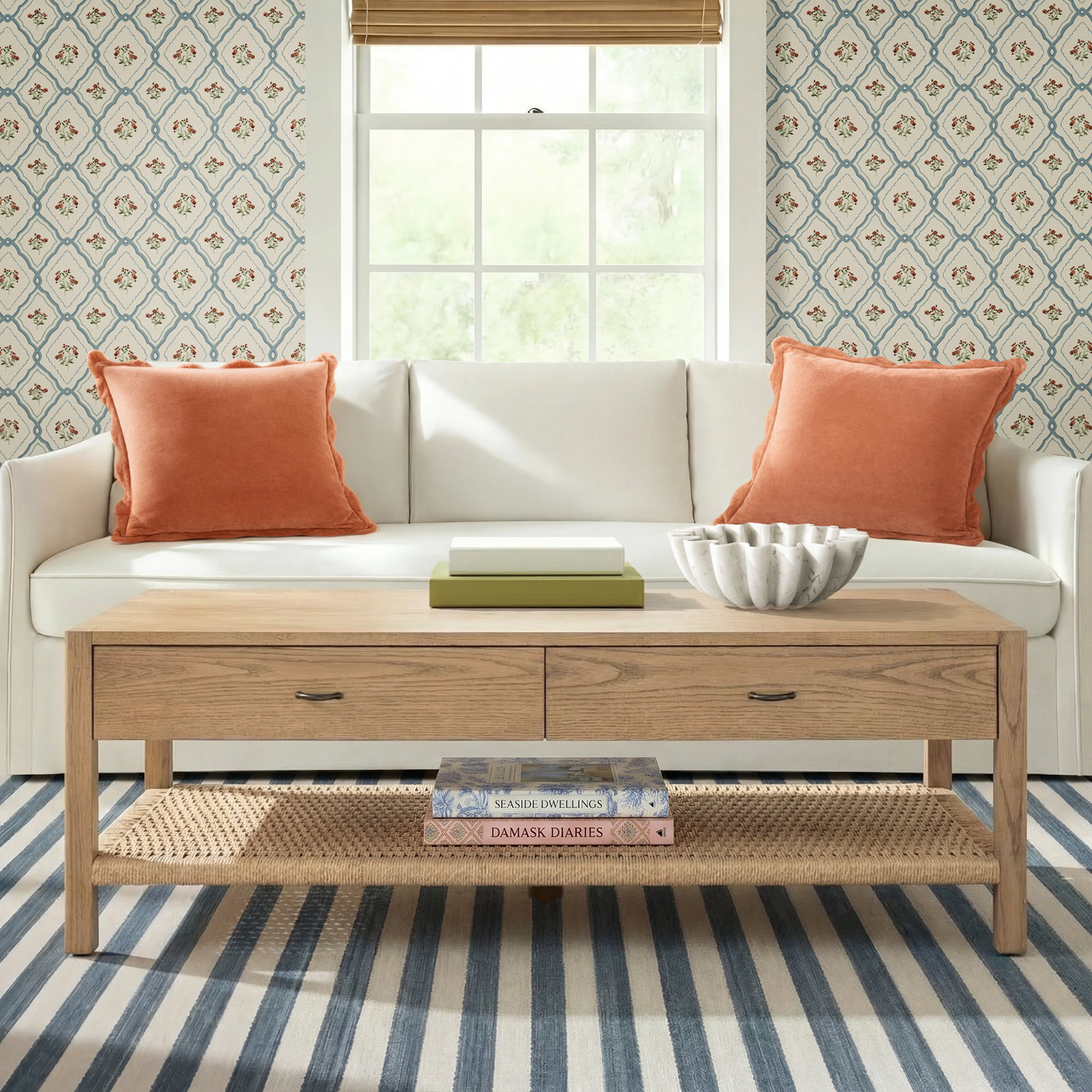 Deirdre Solid Wood Single Coffee Table, Dune Ash Veneer