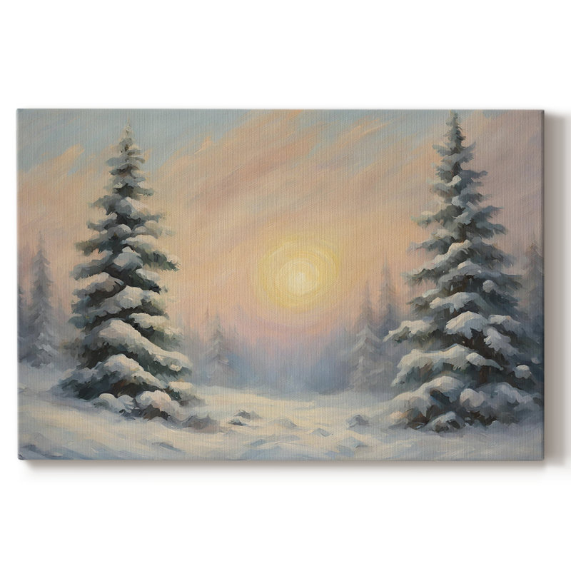 Paysage rétro - CCII, H 13 po x l 19 po x P 1,5 po, Toile tendue