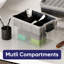  Mini Storage Container Organizing Bin with Removable Tray Deep Plastic Tools, Sewing, Crafts Box, 2.5 Qt.-639096952