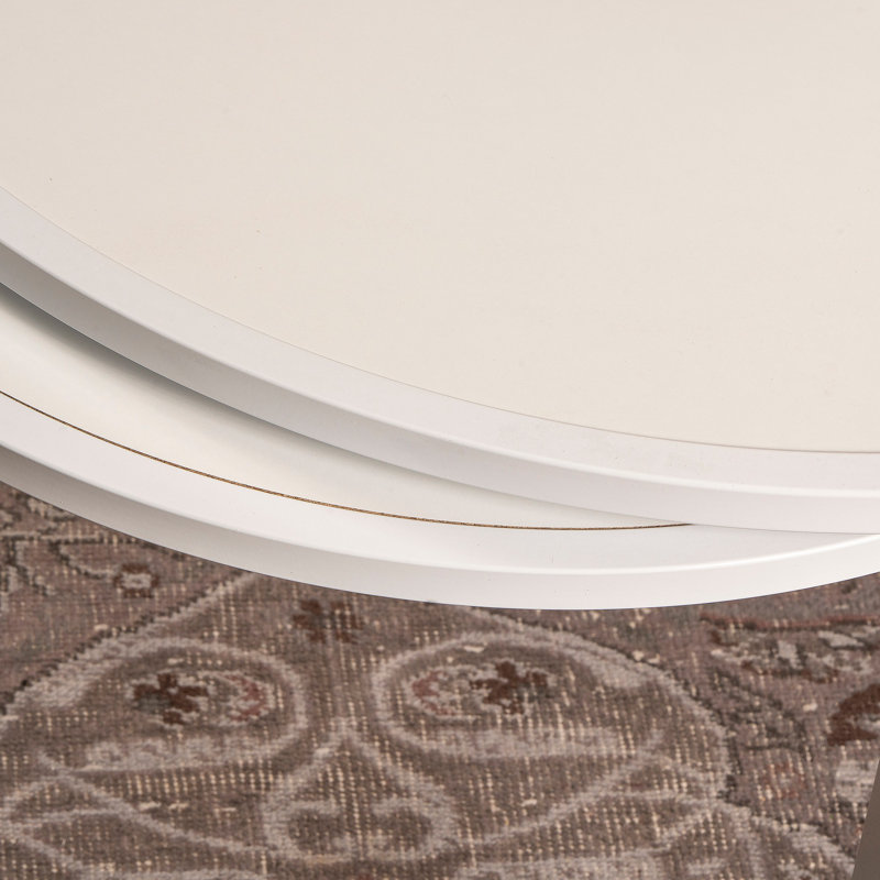 Nesting Coffee Table, Beige, White