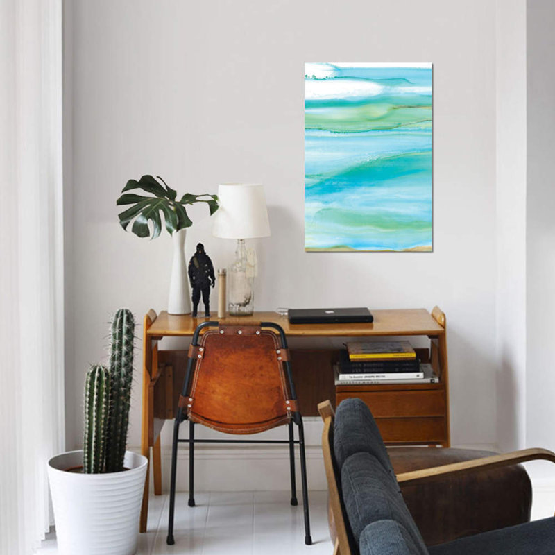 « côtier abstract i », impression sur toile, H 26 po x l 18 po x P 1,5 po, Pas de tapis, Toile tendue