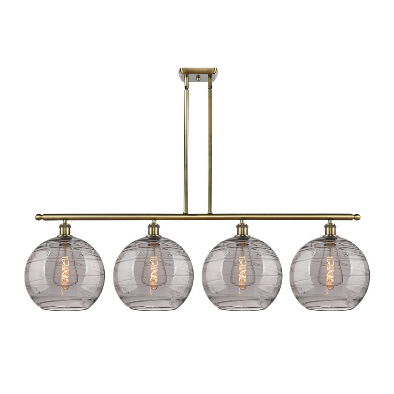 Luminaire suspendu pour îlot de cuisine 4 lumières Ellington, Nickel poli