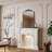 White Manufactured Wood Freestanding Fireplace