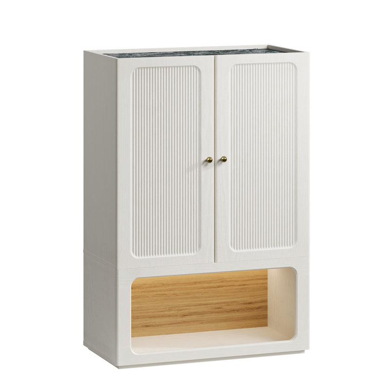 Armoire de garde-manger modulaire moderne en bois blanc Bouchez