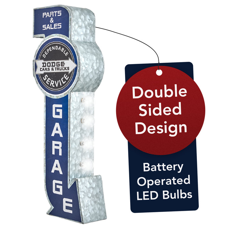 Dodge 25'' Transportation Themed LED Sign