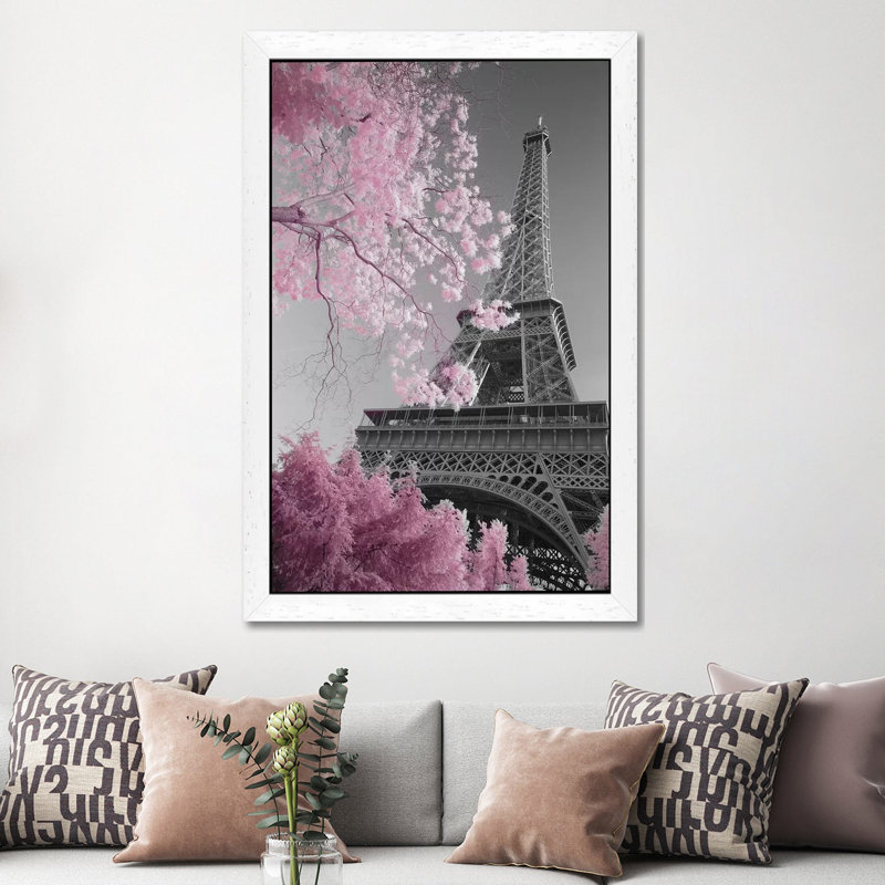 Paris Eiffel Tower XIII by David Clapp - Wrapped Canvas Print, 152.5 cm H x 101.5 cm W, White Framed Canvas