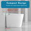 Toilette compacte sans bidet Yingze de 10 po de longueur, moins de 25 po, petite toilette, capteur de chasse d'eau automatique, siège chauffant, buse autonettoyante, veilleuse à DEL, télécommande sans fil-122811519