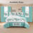 California King Size Comforter Set 9 Pieces, All Season Luxury Bed in a Bag for Bedroom, With Matching Curtains, Soft Microfiber, Green Rose-121273384