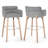 Modern 30" Bar Stool with Upholstered Barrel Back and Solid Wood Legs-1668164547