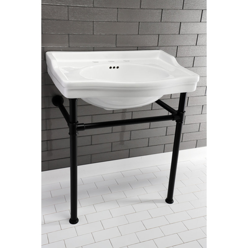 Kingston Brass Victorian 30-Inch Ceramic Console Sink Basin