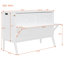 Grand lit escamotable avec ports USB et tablettes latérales amovibles, lit mural peu encombrant, blanc-129753172