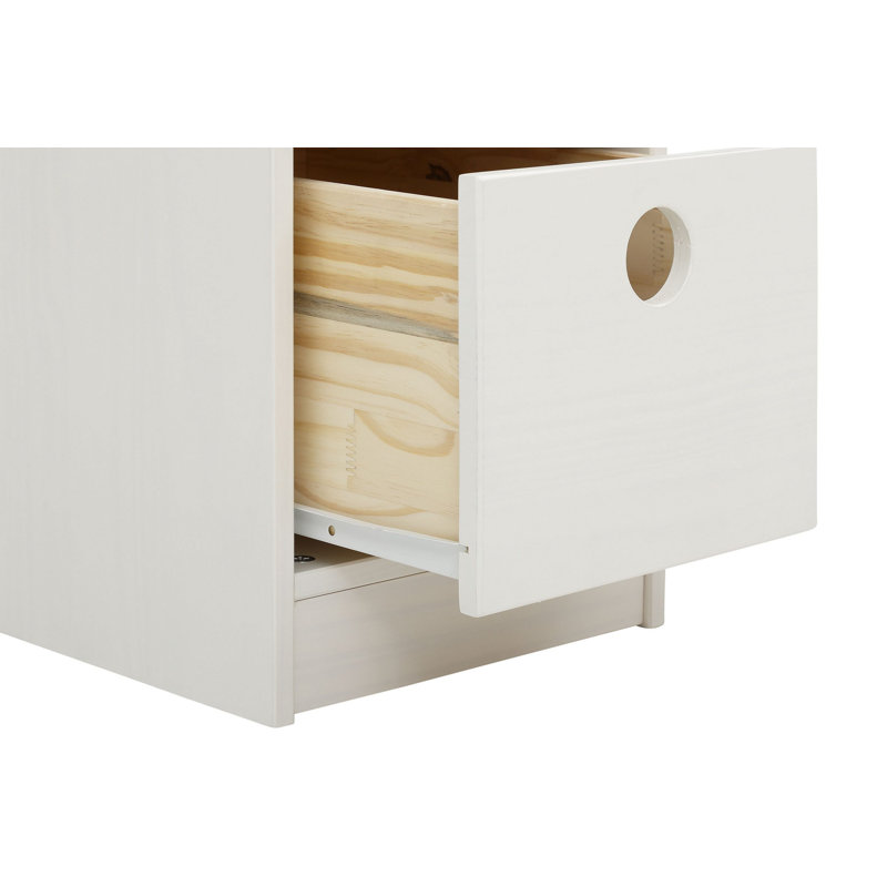 Diepreye Solid Wood Solid Wood Writing Desk, White