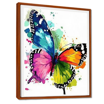 Papillon, arc-en-ciel, bonheur - Art mural papillon