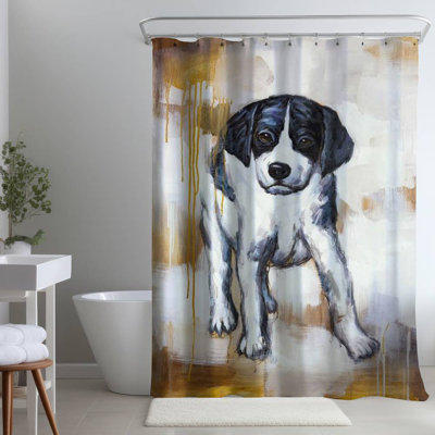 Daijia – Polyester Shower Curtain, Dye Sublimation Print, 71" W × 74" L