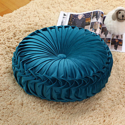 Lanajah Buttons Velvet Throw Pillow