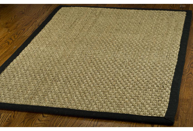 Auckland Natural/Black Area Rug, Square 8'