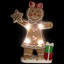 Décoration de Noël lumineuse en forme de biscuit en pain d'épice - 14,5 po