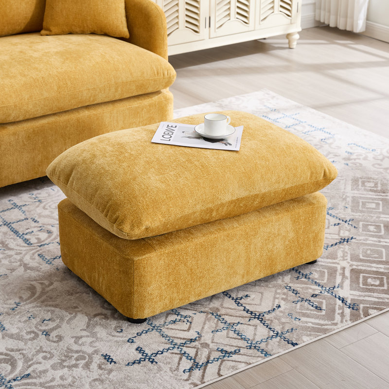 46" Oversized Swivel Chair With Ottoman Upholstered Deep Seat Accent Chair With 2 Pillows Suitable For Living Room, Bedroom, Lounge, Office