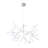 63 Light LED Silver Metal Chandelier