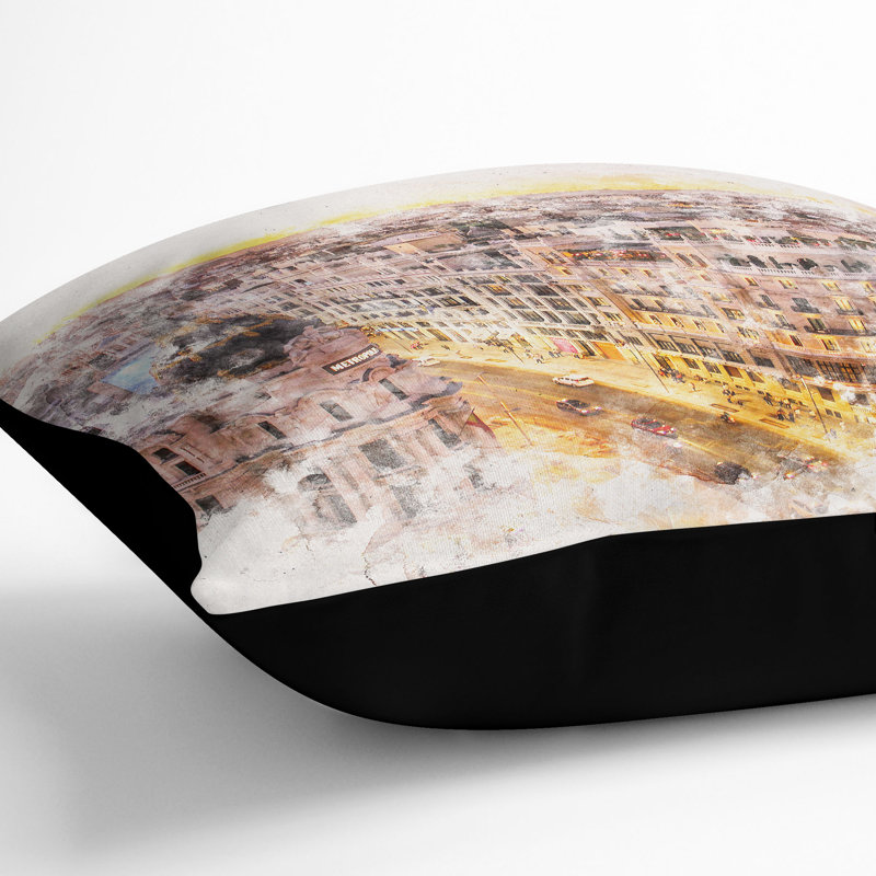 Square Cushion, 40cm H x 40cm W x 15cm D, Black