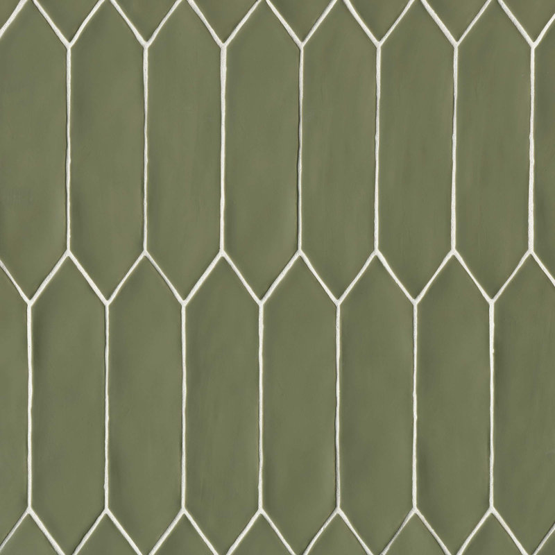 Reine 3" x 12" Ceramic Tile, Castle Moss Green