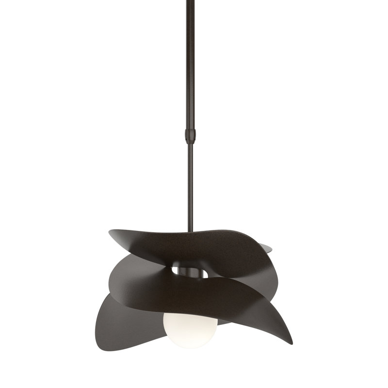 Hibiscus 1 - Bulb 12.9" H Outdoor Pendant, Multiple: 15.5" - 45.5", Coastal Dark Smoke