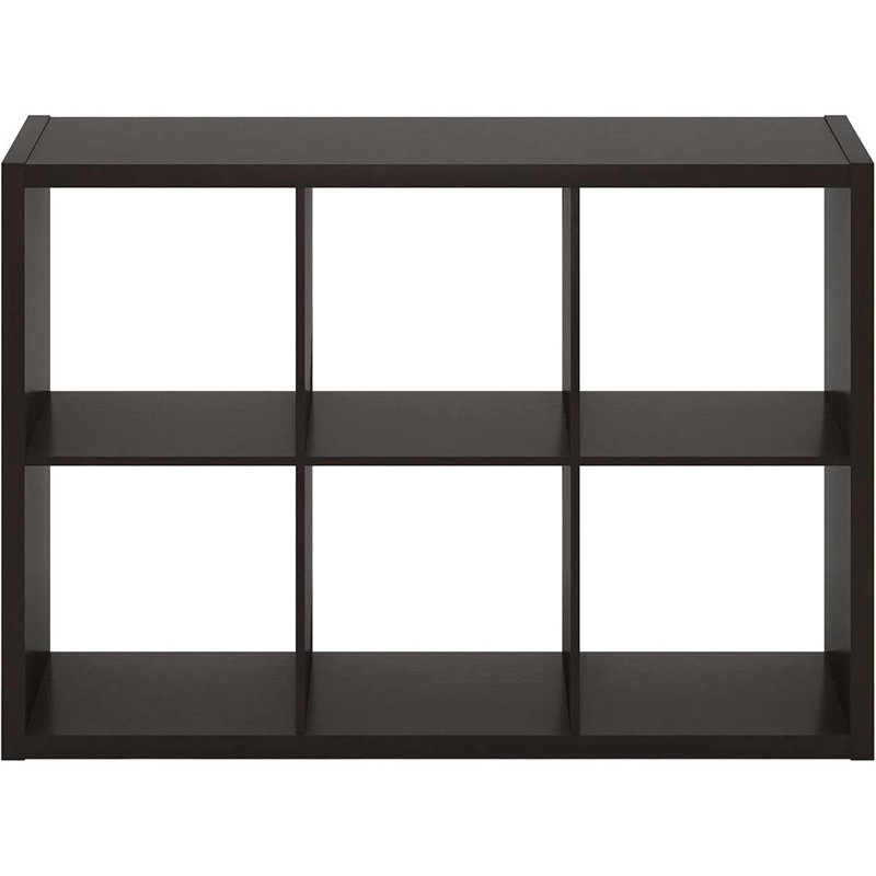 Cubicle Open Back Decorative Cube Storage Organizer, 6-Cube,