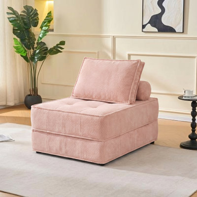 Canapé modulaire de 33,4 pouces, monoplace, double couche multi-combinaison, tissu doux pour la peau, bricolage convenant aux salons, salles d'étude, chambres à coucher et autres espaces.