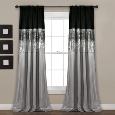 Night Sky Semi Sheer Single Curtain Panel
