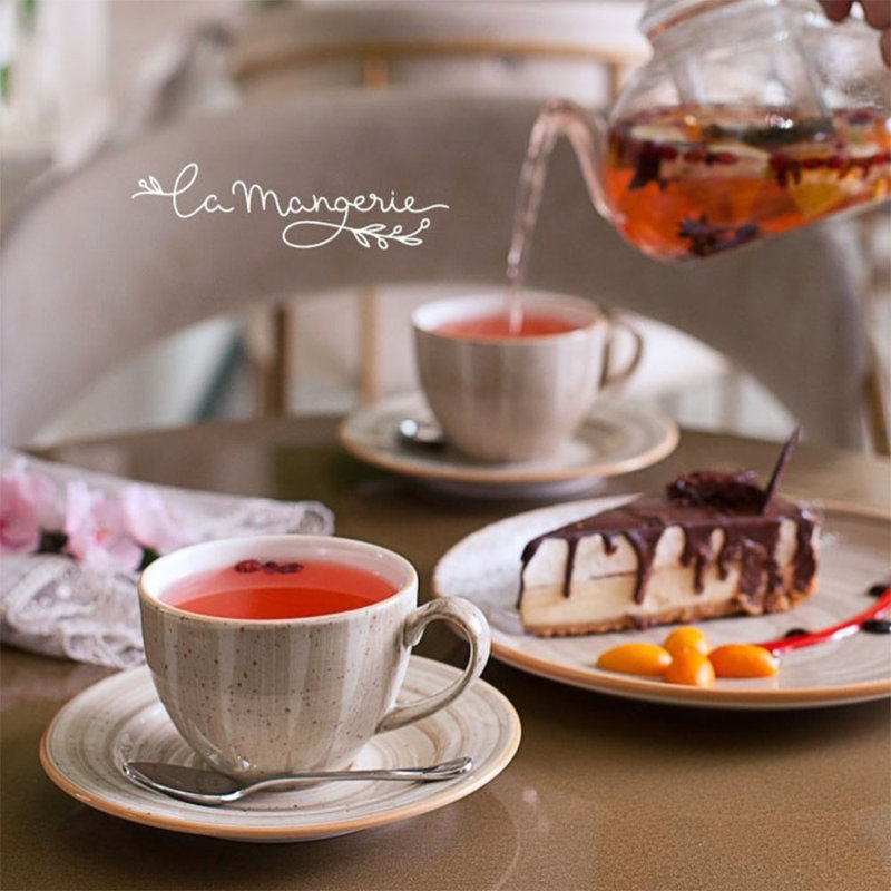 Tasse à cappuccino et soucoupe, 1, Marron