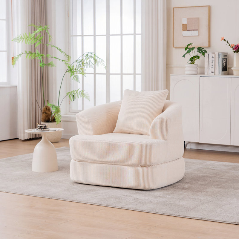 Chaise d'appoint moderne, Beige