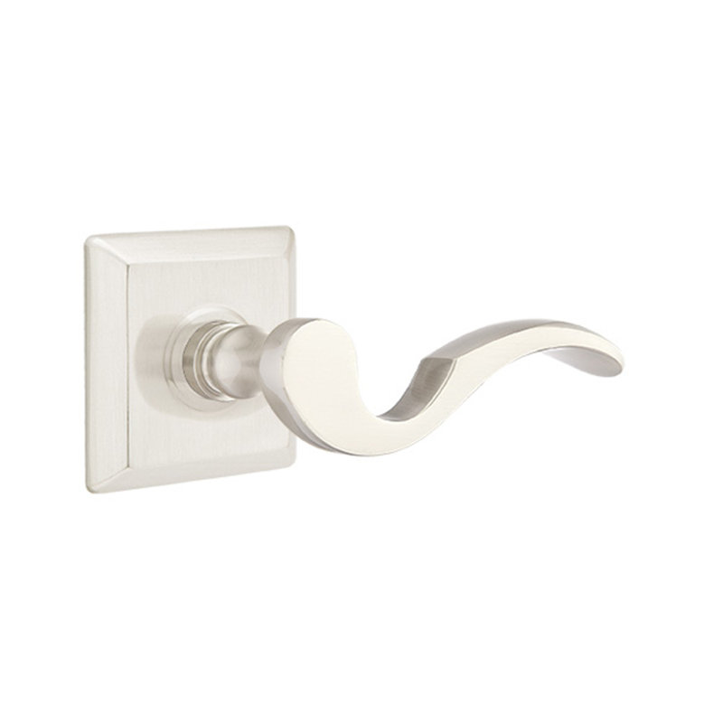 Poignée de porte avec rosette Cortina Passage (Hall & Closet), Droite, Nickel satiné